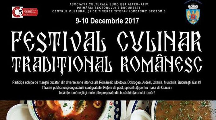 Festival Culinar Tradiţional Românesc are loc pe 9-10 decembrie în Parcul Sebastian din Bucureşti
