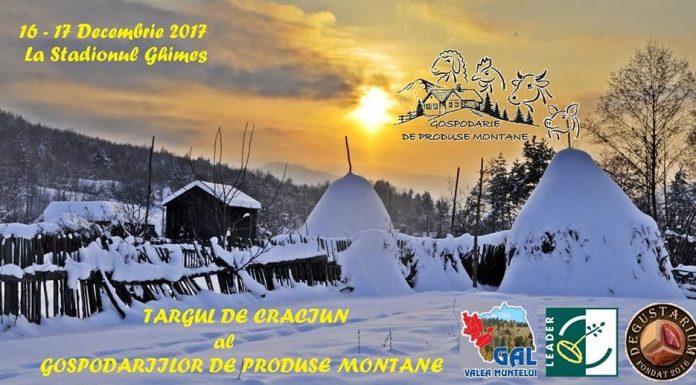Târgul de Crăciun al gospodăriilor de produse montane debutează la Ghimeş-Făget