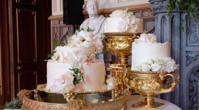 Iată meniul servit la recepţie şi o fotografie cu tortul de la nunta prinţului Harry