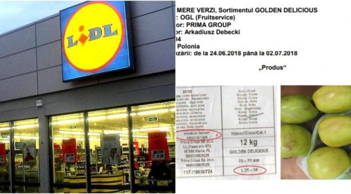 Lidl România ar fi vândut mere cu exces de pesticide; Produsul are un avertisment doar în magazine