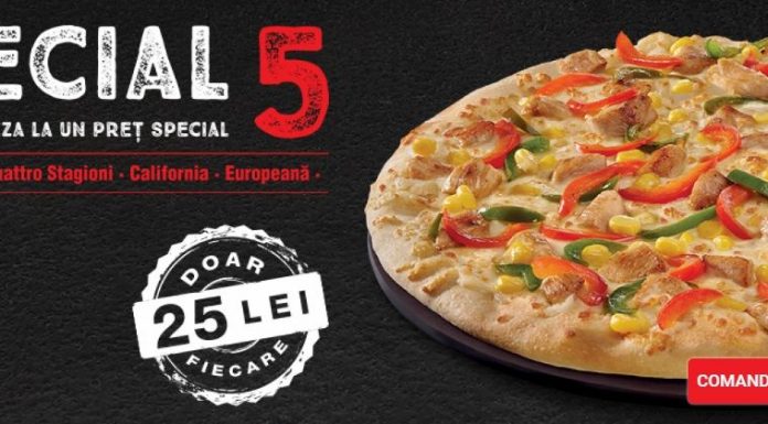Pizza Hut Delivery Special 5 este o nouă ofertă cu 5 reţete de pizza la preţ special, la livrare