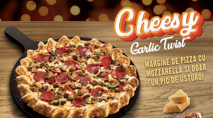 Pizza Hut aduce în meniul de sezon pizza Cheesy Garlic Twist, 3 variante de ciocolată caldă