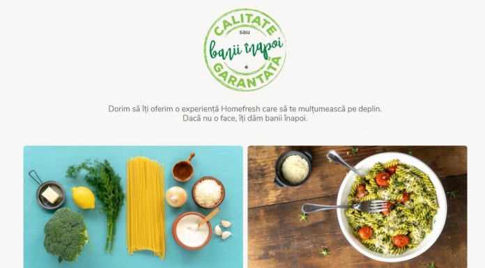 Homefresh garantează calitatea preparatelor sale şi dă banii înapoi celor nemulţumiţi