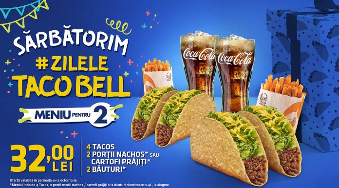 Taco Bell aniversează 2 ani în România cu Zilele Taco Bell: oferte speciale la meniuri pentru 2