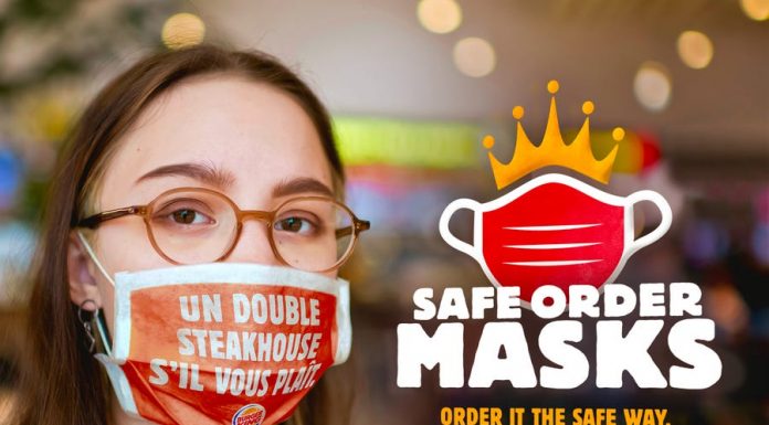 Burger King Belgia îţi imprimă comanda pe măşti anti Covid pentru a o prelua mai uşor