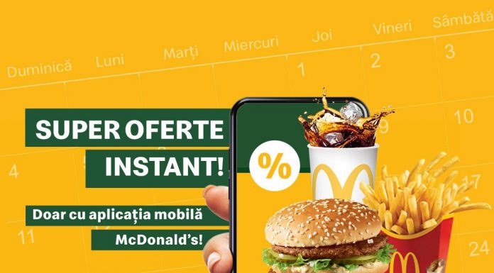 Peste 1.5 milioane de utilizatori au oferte personalizate în aplicaţia McDonald’s