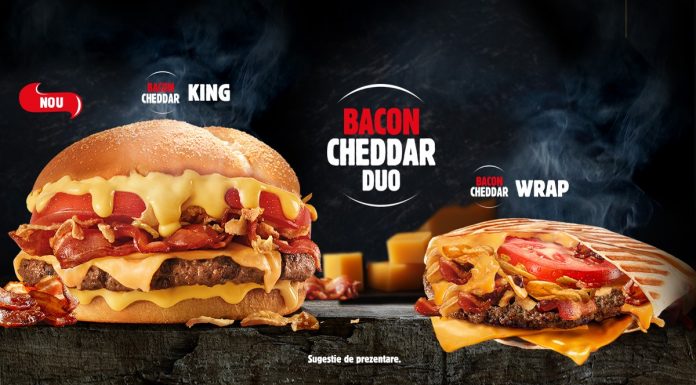 Burger King România aduce în meniu noile sandvişuri cu Bacon şi Cheddar