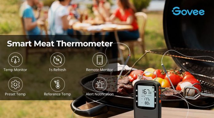 Termometrul inteligent de bucătărie Govee Grillthermometer e aur curat pentru amatorii de grătare