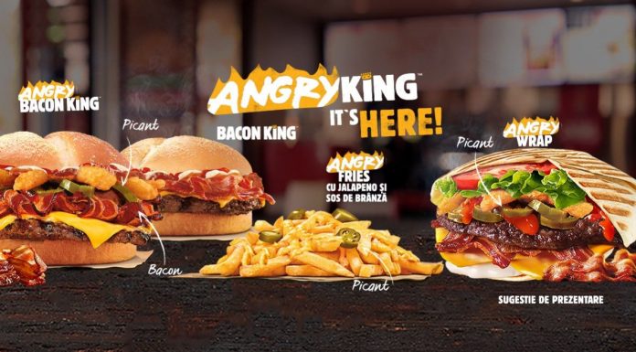 Burger King a lansat sandvişurile extra PICANTE Angry King