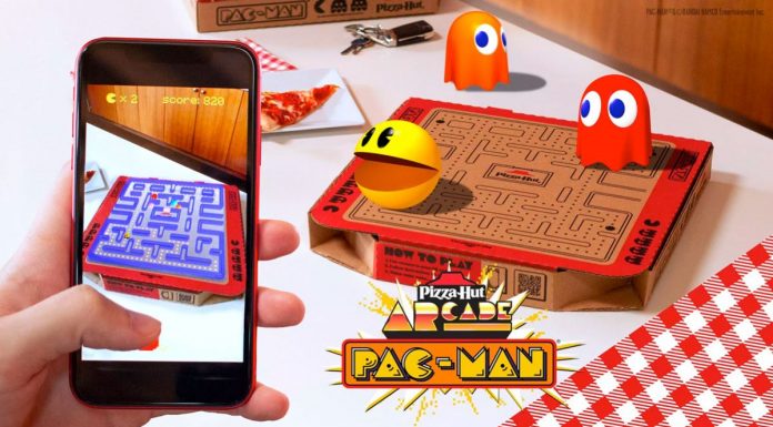 Pizza Hut lansează cutii pe care poţi juca Pac-Man folosind realitatea augmentată