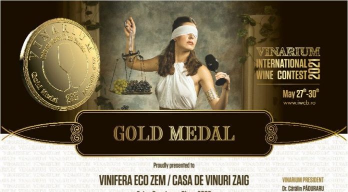 Casa de vinuri ZAIG câştigă 3 medalii de aur la VINARIUM Wine Contest