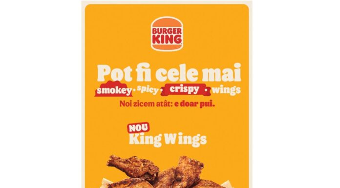 Burger King extinde gama de produse din pui cu King Wings, acum în România