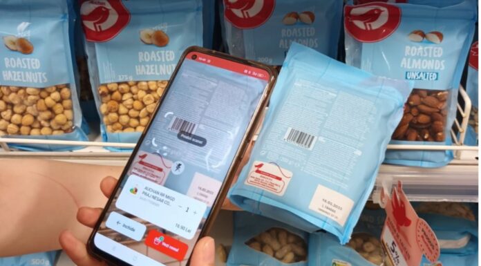 La Auchan poţi scana produsele cu propriul tău telefon prin noua funcţie Scan&Go