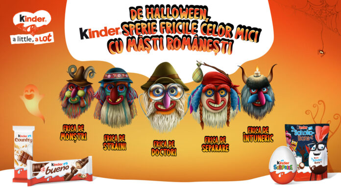 Kinder sperie fricile celor mici cu măşti româneşti de Halloween