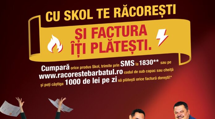 Skol oferă premii de 1000 de lei pe zi românilor pentru plata facturilor