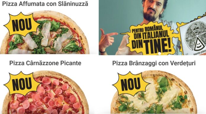 Trenta Pizza lansează pizza afumată cu slănină şi sos de brânză autentic românesc