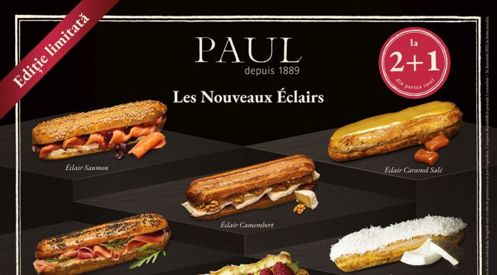 PAUL a lansat o gamă nouă de eclere în ediţie limitată: 3 sărate şi 3 dulci