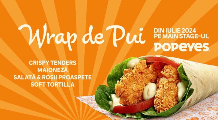 Popeyes România a lansat wrap-ul cu crispy tenders şi un desert nou; Iată impresii!