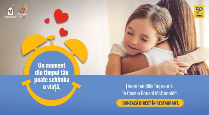 McDonald’s strânge fonduri pentru copiii spitalizaţi: McHappy Day 2024 (Fundaţia Pentru Copii Ronald McDonald)