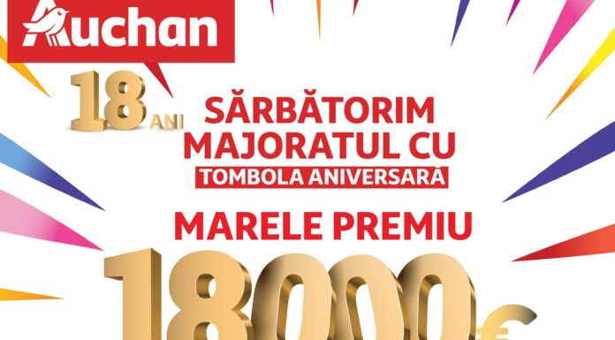Auchan a împlinit 18 ani şi sărbătoreşte cu peste 1000 de oferte, reduceri, premii