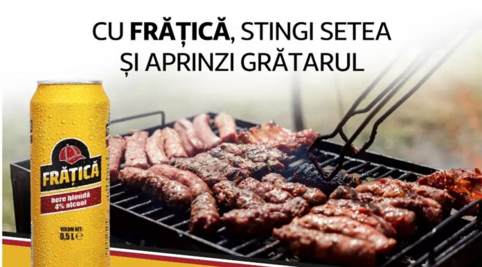 Frățică, bere românească vândută de Auchan; Gust lejer, 4% alcool și preț sub 2 lei doza