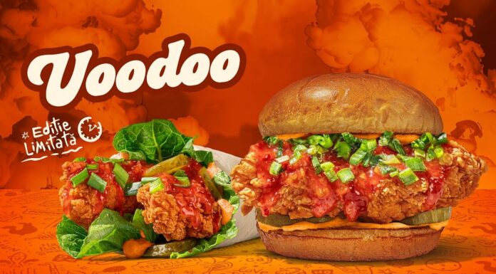 Popeyes România lansează noi produse în ediție limitată: Voodoo Chicken Sandwich e aici!