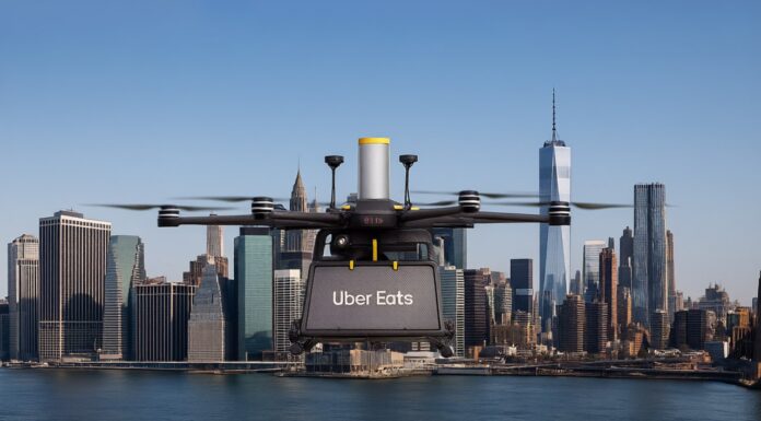 Uber Eats testează livrări cu drone în SUA