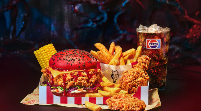 KFC intră în lumea Stranger Things: burger roșu ca focul și aripi cu gust supranatural